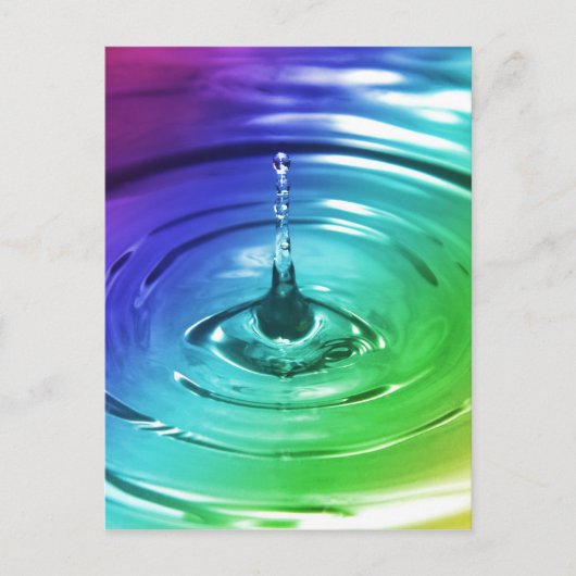 Macrowaterdruppel Briefkaart (Voorkant)