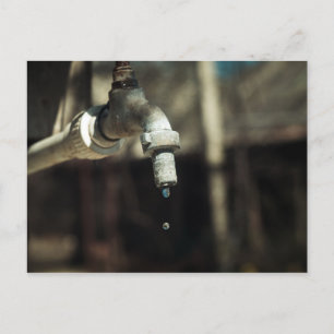 Macrowaterdruppel Briefkaart