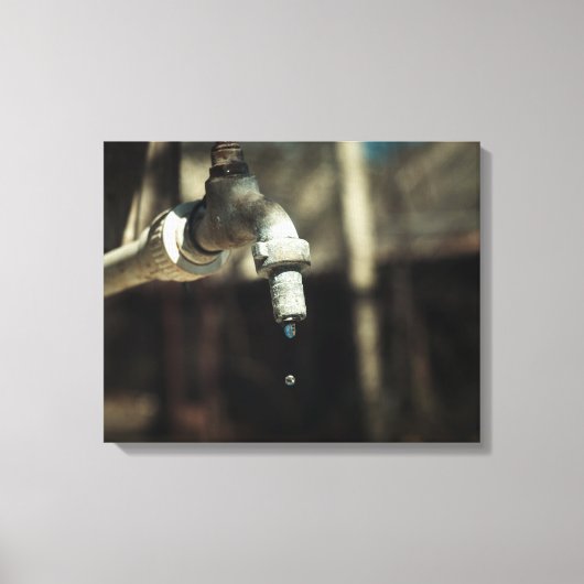 Macrowaterdruppel Canvas Afdruk (Voorkant)