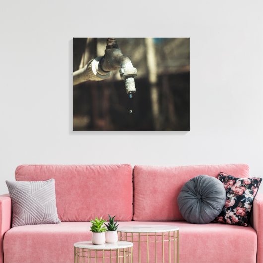 Macrowaterdruppel Canvas Afdruk (Insitu (Woonkamer))