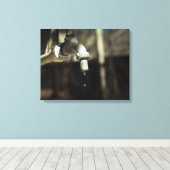 Macrowaterdruppel Canvas Afdruk (Insitu (Houten vloer))