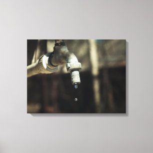 Macrowaterdruppel Canvas Afdruk