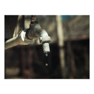 Macrowaterdruppel Foto Afdruk
