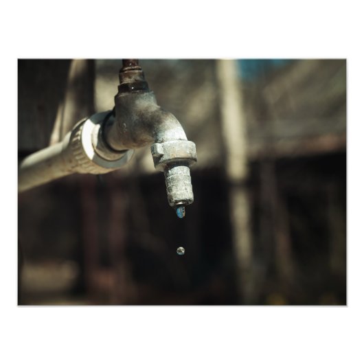 Macrowaterdruppel Foto Afdruk (Voorkant)