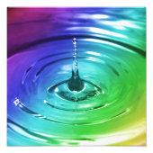 Macrowaterdruppel Foto Afdruk (Voorkant)