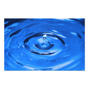 Macrowaterdruppel Foto Afdruk