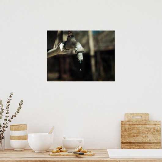 Macrowaterdruppel Poster (Keuken)