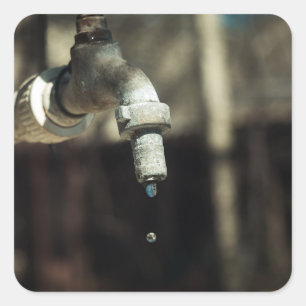 Macrowaterdruppel Vierkante Sticker