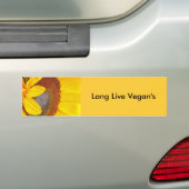 Macrozonnebloempitten Bumpersticker (Op auto)