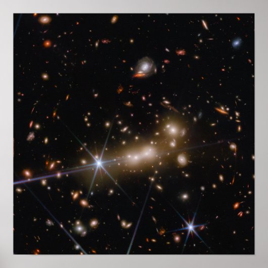 MACS0647 | Gravitationaal uitleeneffect | JWST Poster (Voorkant)