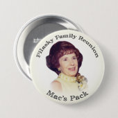 Mac's Pack Creme met zwarte letters Ronde Button 7,6 Cm (Voorkant /achterkant)