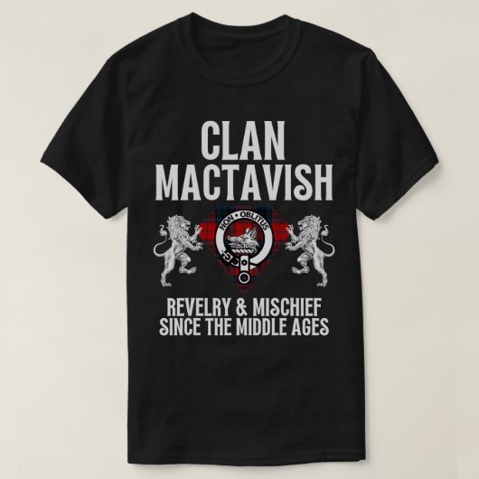MacTavish Clan Scottish Name Coat of Arms Tartan F T-shirt (Design voorkant)
