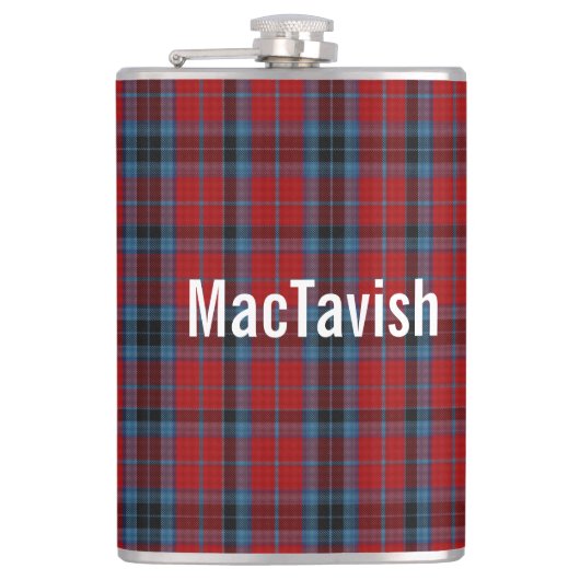 MacTavish Clan Tartan Op Maat Heupfles (Voorkant)