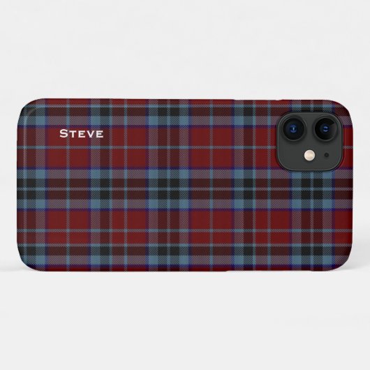 MacTavish Clan Tartan Pset iPhone 4 Case (Achterkant (horizontaal))