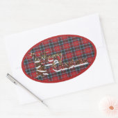 MacTavish Modern Original Scottish Tartan Ovale Sticker (Envelop)