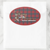 MacTavish Modern Original Scottish Tartan Ovale Sticker (Tas)