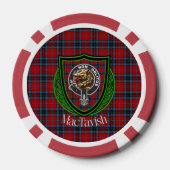 MacTavish Schotse Clan Tartan & Crest Poker Chips (Achterkant)