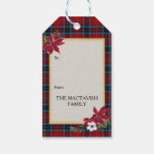 MacTavish Schotse Clan Tartan & Wapen Cadeaulabel (Achterkant)