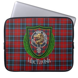 MacTavish Scottish Clan Tartan and Crest  Laptop Sleeve