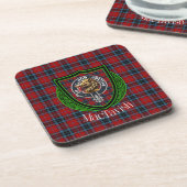 MacTavish Scottish Clan Tartan & Crest Bier Onderzetter (Linkerzijde)