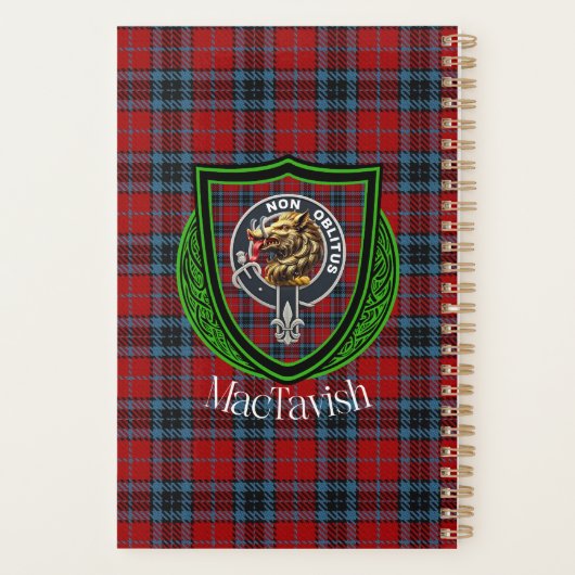 MacTavish Scottish Clan Tartan & Crest Planner (Achterkant)