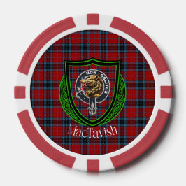 MacTavish Scottish Clan Tartan & Crest Poker Chips