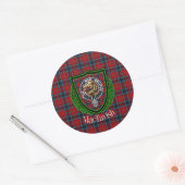 MacTavish Scottish Clan Tartan & Crest Ronde Sticker (Envelop)