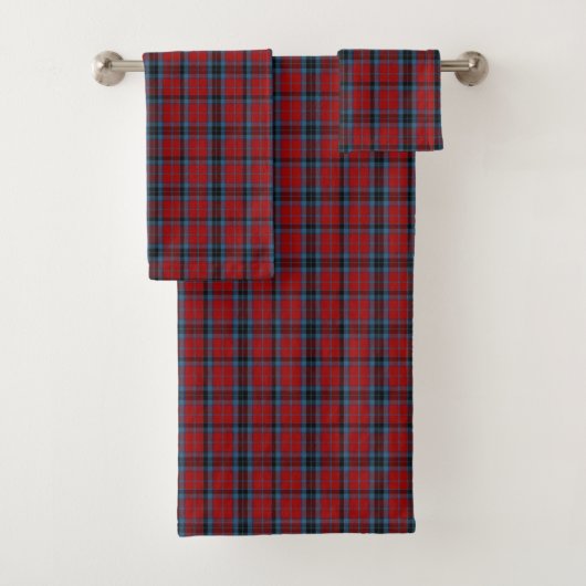 MacTavish Tartan Red en Blue Pset Bad Handdoek (Insitu)