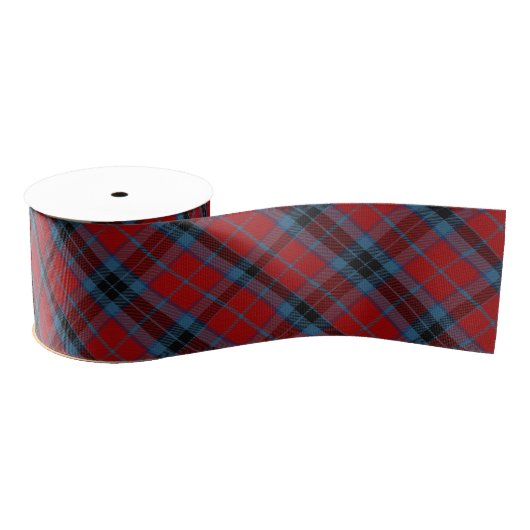 MacTavish Tartan Red en Blue Pset Grosgrain Lint (Spoel)