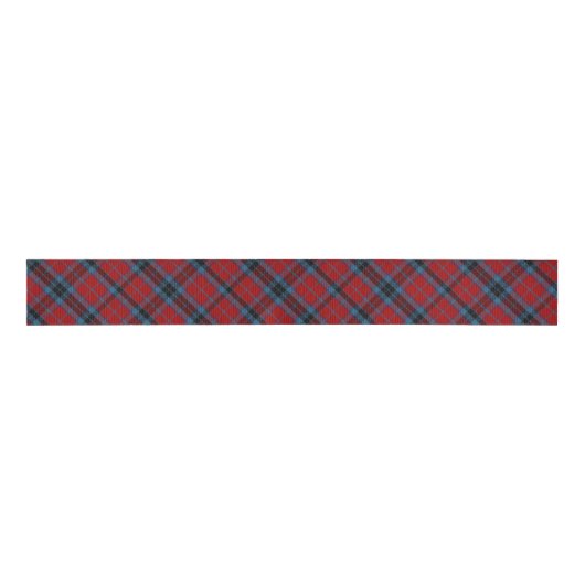 MacTavish Tartan Red en Blue Pset Grosgrain Lint (Voorkant)