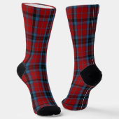 MacTavish Tartan Red en Blue Pset Sokken (Gebogen)