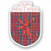 MacTavish Tartan Scottish Plaid Lion Rampant Sticker (Voorkant)
