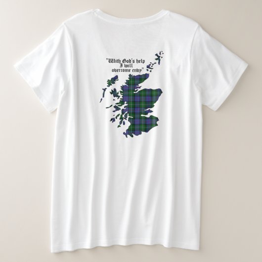 MacThomas Clan Women's Grote Maat T-shirt (Design achterkant)