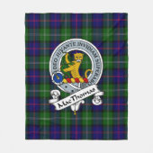 MacThomas Modern Clan Badge Tartan Pset Fleece Deken (Voorkant)