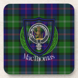 MacThomas Schotse Clan Tartan & Crest Bier Onderzetter