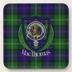 MacThomas Schotse Clan Tartan & Crest Bier Onderzetter