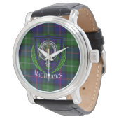 MacThomas Schotse Clan Tartan & Crest Horloge (Gekanteld)