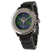 MacThomas Schotse Clan Tartan & Crest Horloge (Gekanteld)