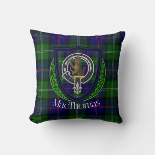 MacThomas Schotse Clan Tartan & Crest Kussen