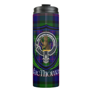 MacThomas Schotse Clan Tartan & Crest Thermosbeker