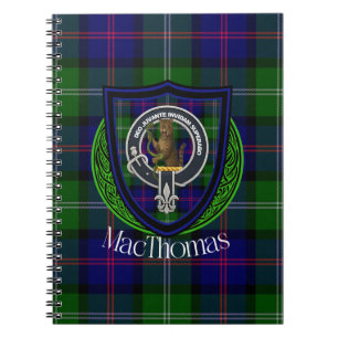 MacThomas Schotse Clan Tartan & Wapen Notitieboek