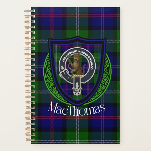 MacThomas Schotse Clan Tartan & Wapen Planner (Voorkant)