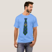 MacThomas Scottish Clan Badge & Tartan Necktie  T-shirt (Voorkant volledig)