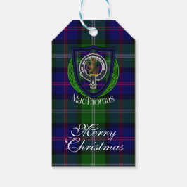 MacThomas Scottish Clan Tartan & Crest Cadeaulabel