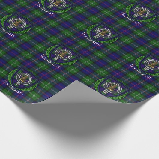 MacThomas Scottish Clan Tartan & Crest Cadeaupapier (Hoek)