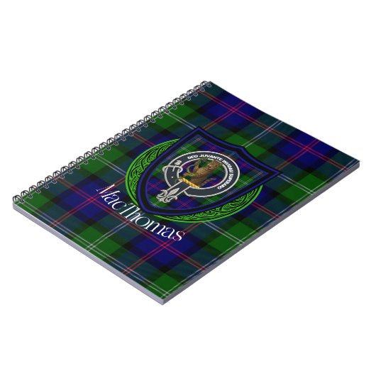 MacThomas Scottish Clan Tartan & Crest Notitieboek (Linkerzijde)