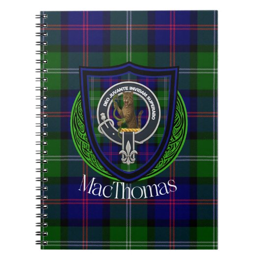 MacThomas Scottish Clan Tartan & Crest Notitieboek (Voorkant)