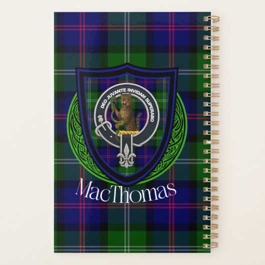 MacThomas Scottish Clan Tartan & Crest Planner (Achterkant)