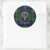 MacThomas Scottish Clan Tartan & Crest Ronde Sticker (Tas)