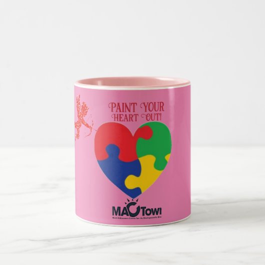 MacTown Autisme Bewustzijn, Tweekleurige Koffiemok (Center)